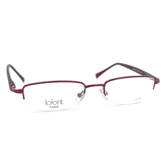 Jean Lafont Paris NEW Karaoke 122 Matte Red Half Rim Eyeglasses Frames 49-18 135